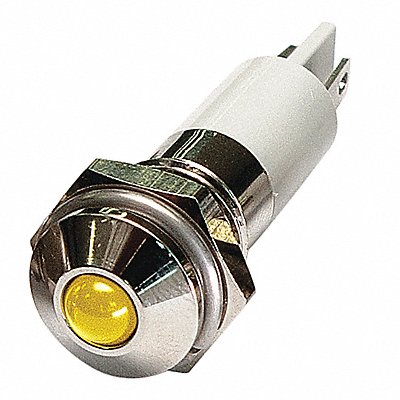 Round Indicator Light Yellow 12VDC MPN:24M076