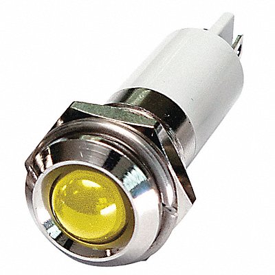 Round Indicator Light Yellow 12VDC MPN:24M110