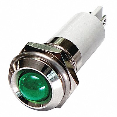 Round Indicator Light Green 12VDC MPN:24M111