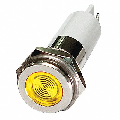 Flat Indicator Light Yellow 12VDC MPN:24M128