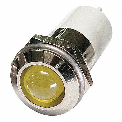 Round Indicator Light Yellow 12VDC MPN:24M146