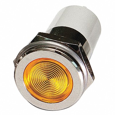 Flat Indicator Light Yellow 12VDC MPN:24M164