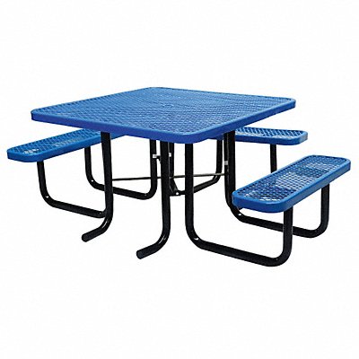 E0149 Picnic Table 80 W x75 D Blue MPN:4HUR3