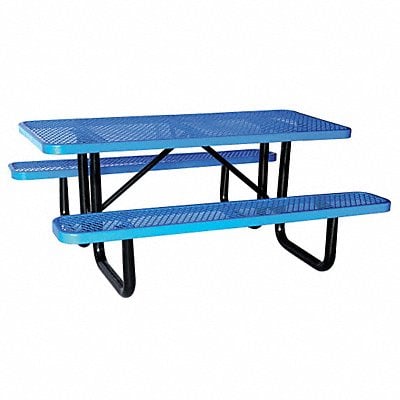 E0150 Picnic Table 72 W x62 D Blue MPN:4HUR5