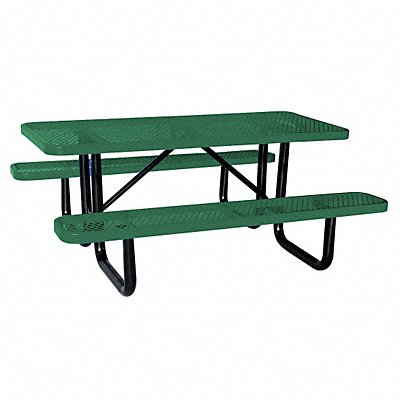 E0150 Picnic Table 72 W x62 D Green MPN:4HUR6