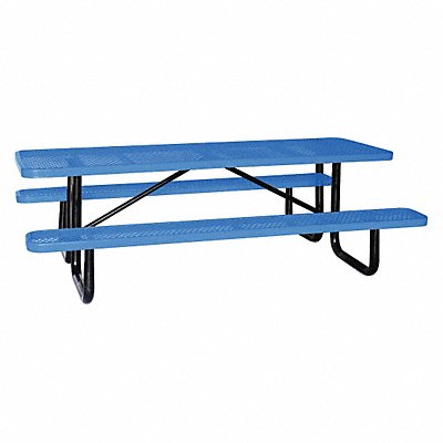 Picnic Table 96 W x62 D Blue MPN:4HUR7