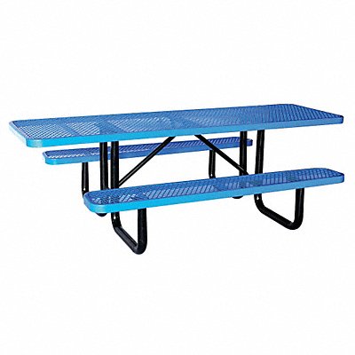 Picnic Table 96 W x62 D Blue MPN:4HUR9