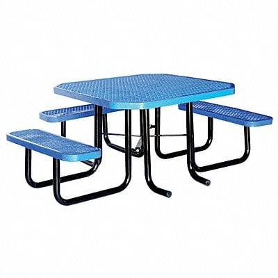 Picnic Table 80 W x62-1/2 D Blue MPN:4HUV7