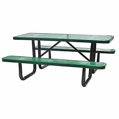 E5618 Picnic Table 72 W x62 D Green MPN:4HUW1