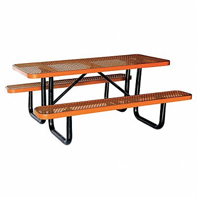 E0150 Picnic Table 72 W x62 D Brown MPN:4HUX1