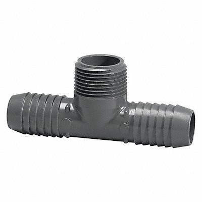 Male Adapter Tee 1 in PVC 200 psi Gray MPN:1403010