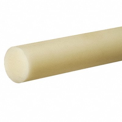 PlasticRod PTFE 1 3/4 Dia 6ftL Off-White MPN:PR-PTFE-GF-37