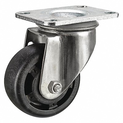 NSF-Listed Plate Caster Swivel 275 lb. MPN:P12SX-HNG040G-12