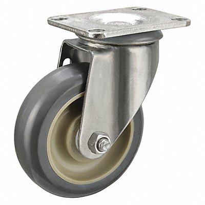 NSF-Listed Plate Caster Swivel 300 lb. MPN:P12SX-UP030D-12