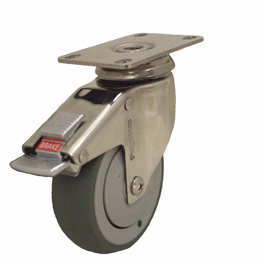 Quiet-Roll Medical Plate Caster Swivel MPN:P14SX-RP030K-12-TB-AM