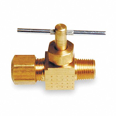 Needle Valve Straight Brass 1/8 x 1/4 In MPN:6MM61