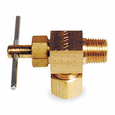 Needle Valve Angled Brass 1/8 x 1/4 In. MPN:6MM63