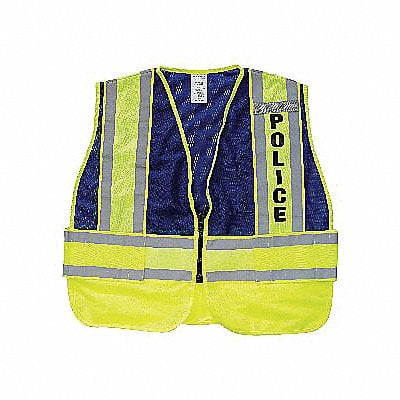 Safety Vest Blue Police M/XL MPN:8051BZ-M-XL