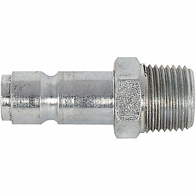 Coupler Plug MNPT 1/2 in Steel PK2 MPN:5ZVH6