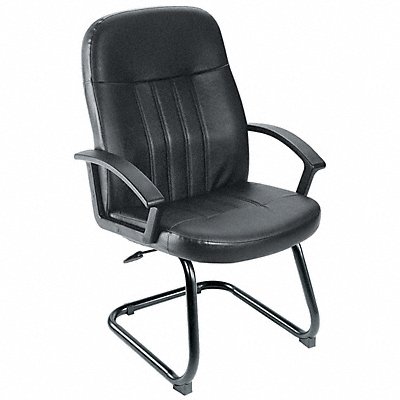 Guest Chair Leather Black 41 in H MPN:6GNN5