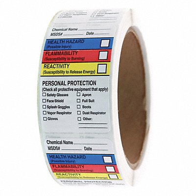 Chemical Label 2-1/2 H PK250 MPN:8EE37