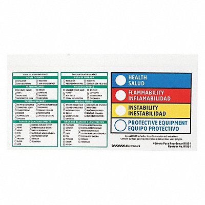 HMIG Label 4 in H 8 in W PK25 MPN:9PW19