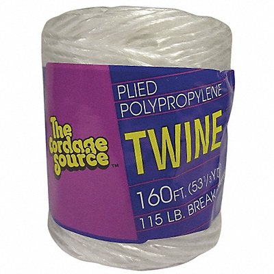 Rope 160ft White 20lb. Polyprpylne MPN:1004-WA