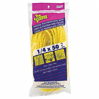 Rope 50ft Yllw 132lb. Polyprpylne MPN:360YP-WA