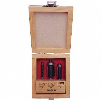 Router Bit Set 3 Pc Carbide Tipped MPN:16Y598