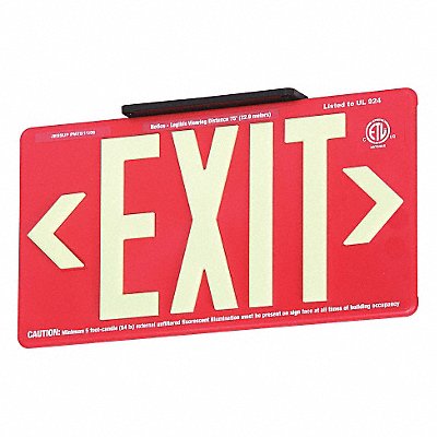 Exit Sign 8 5/8 in x 15 7/8 in Plastic MPN:75-7070-B