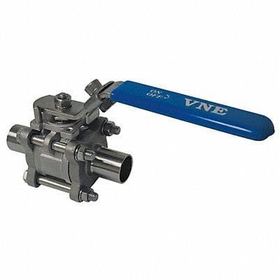 Sanitary Ball Valve 316 SS 2-Way Weld MPN:E90WW-61.5