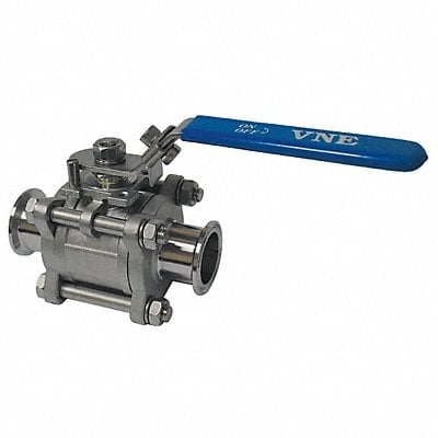 Sanitary Ball Valve 316 SS 2-Way Clamp MPN:EG90CC-61.0