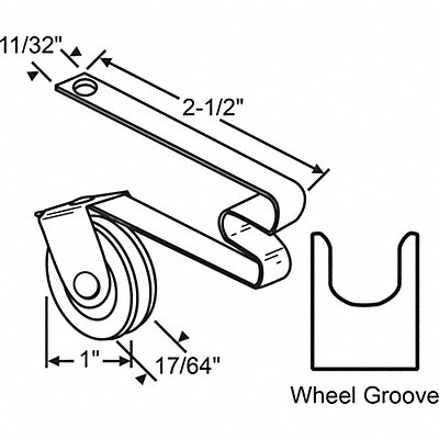 Roller Assembly 2-1/2 L x 13/32 W MPN:10-314