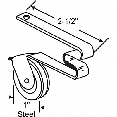 Roller Assembly 2-23/32 L x 23/64 W MPN:10-371