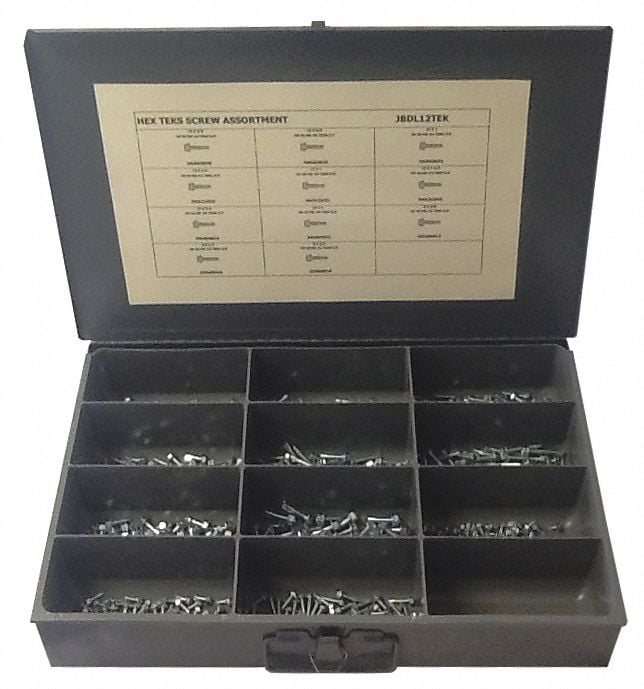 Teks Screw Assortment 550 pcs. MPN:JBDL12TEK