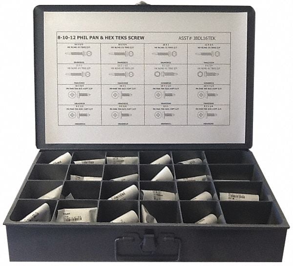 Teks Screw Assortment 800 pcs. MPN:JBDL16TEK