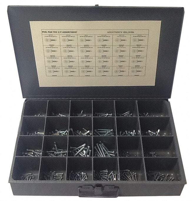 Teks Screw Assortment 600 pcs. MPN:JBDL24HBA