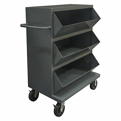 Mobile Storage Bin 2400 lb Steel 36 in. MPN:MSB3-2036-95