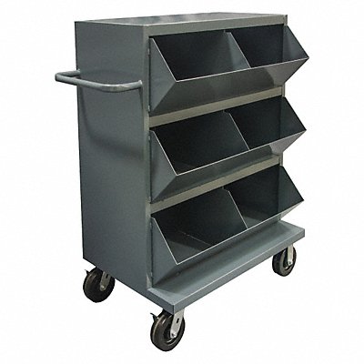 Mobile Storage Bin 2400 lb Steel 36 in. MPN:MSB6-2036-95