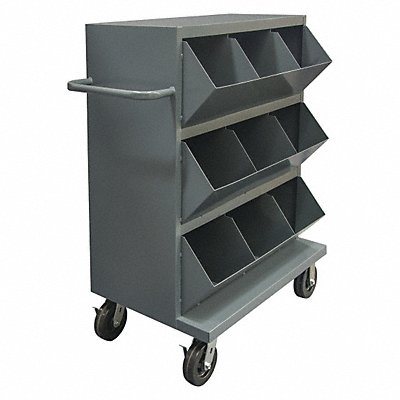 Mobile Storage Bin 2400 lb Steel 36 in. MPN:MSB9-2036-95