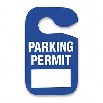 Parking Permit Blue W 3 In PK5 MPN:2XKE6