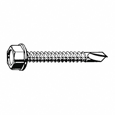 Drill Screw Hex #6 Zinc 3/8 L PK7000 MPN:B31810.013.0037