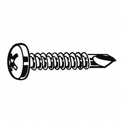 Drill Screw Pan #8 Zinc 1/2 L PK6800 MPN:B31820.016.0050