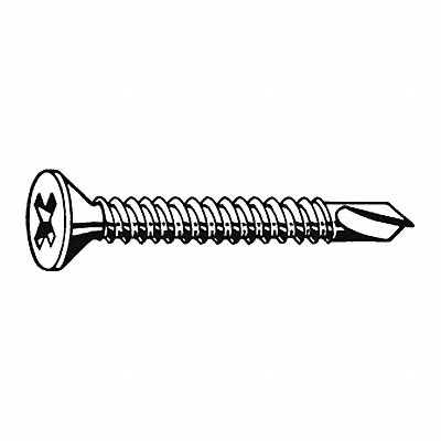 Drill Screw Flat #6 Zinc 1/2 L PK13000 MPN:B31830.013.0050