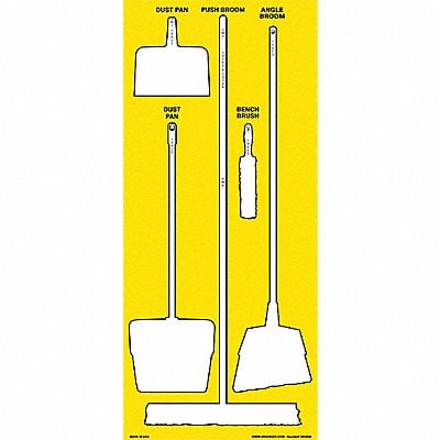 Shadow Board Combo Kit Yellow White Wall MPN:7DX15