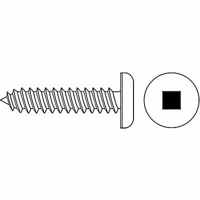 Scrw Sz #10 2R Zinc 1 L PK100 MPN:SMQPI-1001000-100P