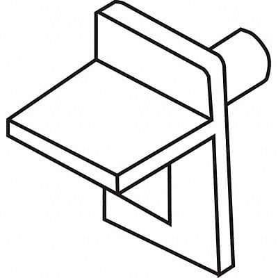 Shelf Support Plastic 50 lb Load Cap. MPN:45-99