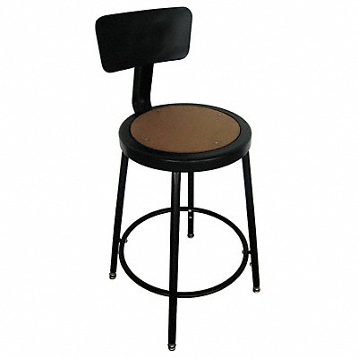 Round Stool 4 Legs Black 30 3/4 H MPN:5NWH3