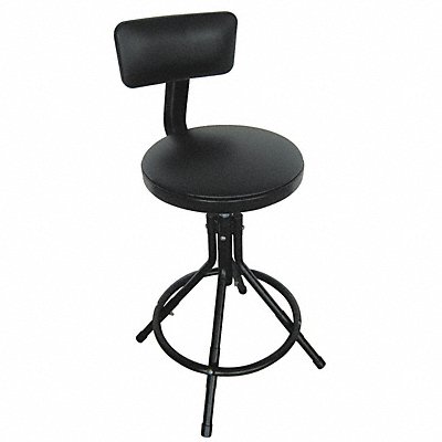 Round Stool 4 Legs Black 34.5 H MPN:5NWH8