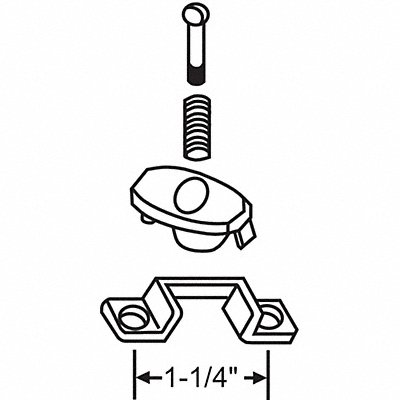 Door Latch 3 L x 1/2 H MPN:14-51